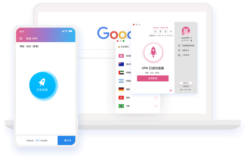VPN 客户端界面展示
